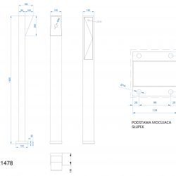 Rysunek Wymiary Słupek Pod Domofon 21478